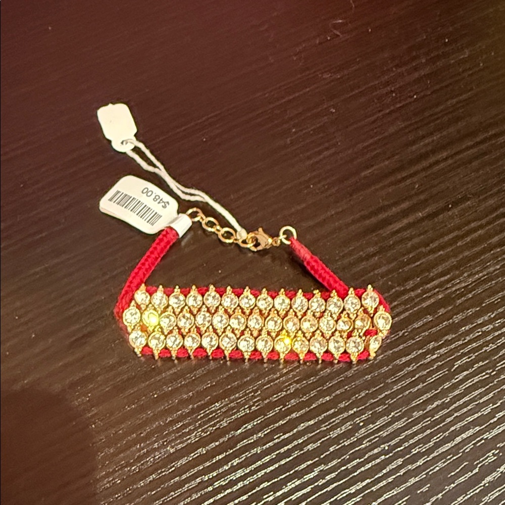 Handmade in India Red & Gold Toned Bracelet